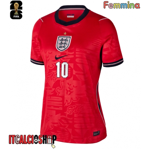 Inghilterra Jude Bellingham #10 Seconda Maglia Femmina Mondiali 2026 Manica Corta